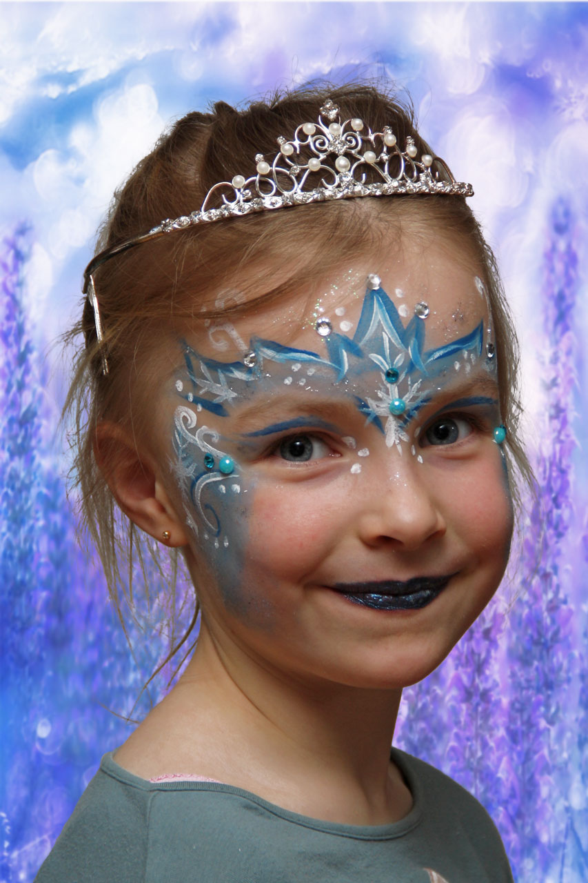 Kinderschminken: Elsa, die Eiskönigin